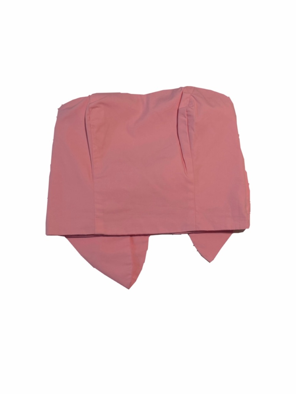 Olivaceous Pink Bow Back Strapless Top